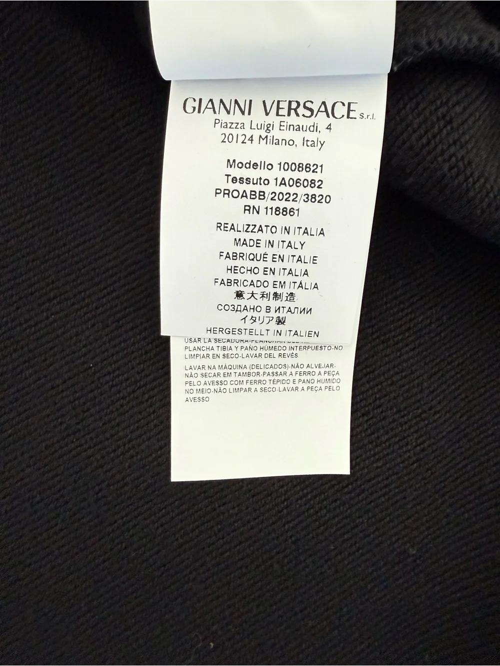 Versace Jacquard Logo Texture Sleeves Jacket Size Small. Brand New